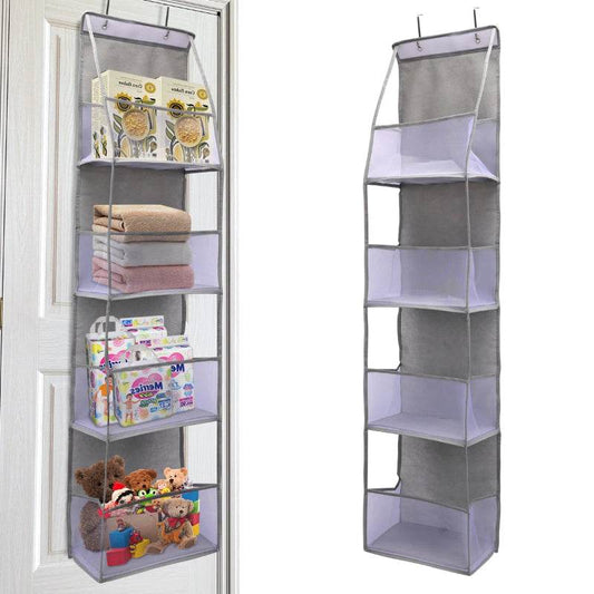 EMESA HOME Over-the-Door Hanging Organizer – 4/6 Layer Storage for Cosmetics, Nursery, Bathroom, Closet, Bedroom & Dorm 2pcs 2