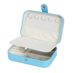 Boîte à bijoux portable Emesa Home – Organisateur de bijoux en cuir avec rangement zippé pour le voyage et l'exposition