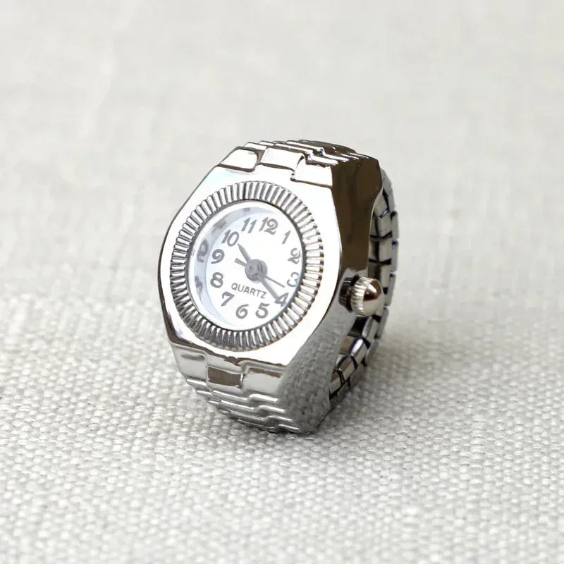 EMESA HOME Ring Watch – Creative Alloy Finger Watch with Circular Dial for Men & Women - EMESA HOME™