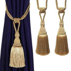 EMESA HOME Handmade Curtain Tiebacks Elegant Rope Tassel Holdbacks for Drapes and Room Décor Accessories - EMESA HOME™