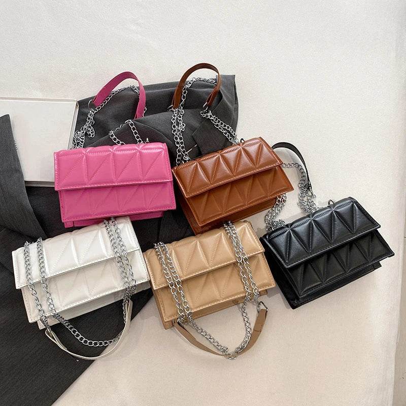 EMESA HOME Elegant Women’s Handbag – PU Leather Shoulder & Crossbody Bag with Handle & Chain Strap