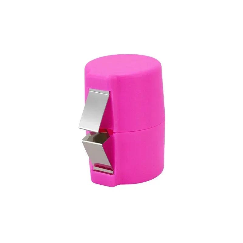 Pink stapler on a white background