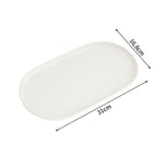 White oval tray with dimension arrows showing measurements of 31cm by 16.8cm, labeled 'White M' on a plain white background.