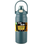 Vacuum bottle with handle on a white background