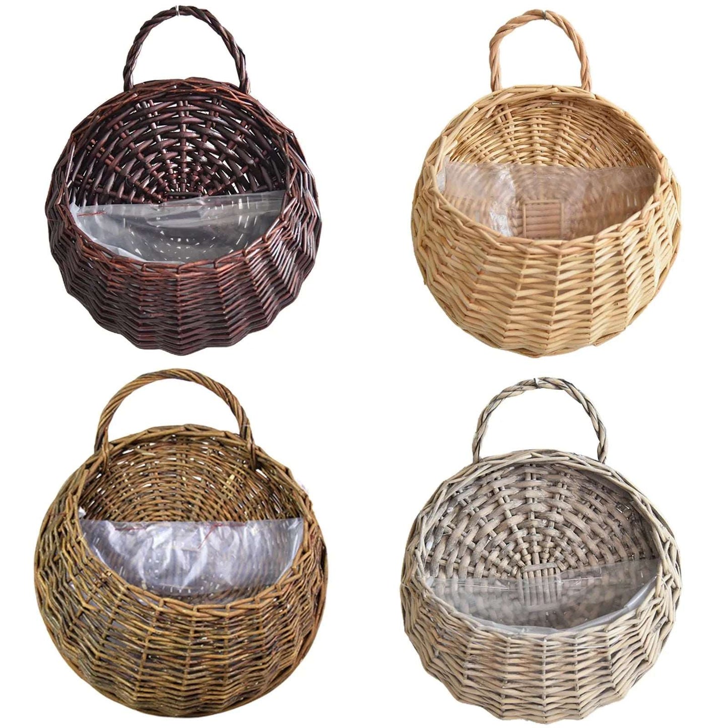 EMESA HOME-Practical Pot Plants Holder - Pastoral Flower Hanging Basket, Breathable Florist Rattan Flower Planter, Durable Handmade Woven