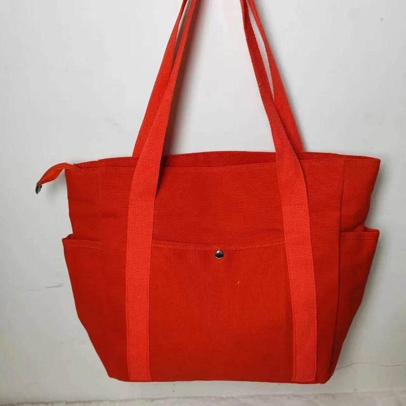 EMESA HOME Large Canvas Tote Bag – For Work, Commuting, College Style, Student Outfit, Book, and Shoulder Carrying - EMESA HOME™