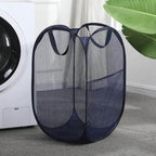 EMESA HOME Folding Mesh Laundry Basket with Handles – Breathable Clothes, Toy, and Sundries Storage Hamper for Home Use - EMESA HOME™