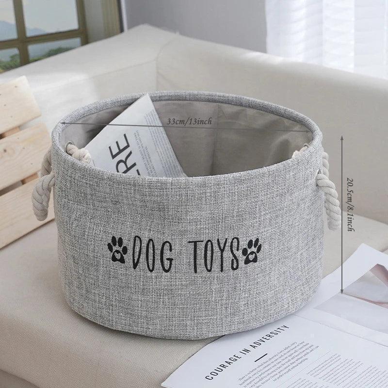 EMESA HOME Cotton Linen Folding Storage Basket – Organizer for Toys, Clothes, Sundries – Cabinet Bag, Collapsible Laundry Hamper for Home Use - EMESA HOME™