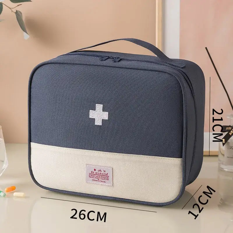 EMESA HOME Portable Medicine Pouch – Travel First Aid Kit & Household Medical Storage Organizer