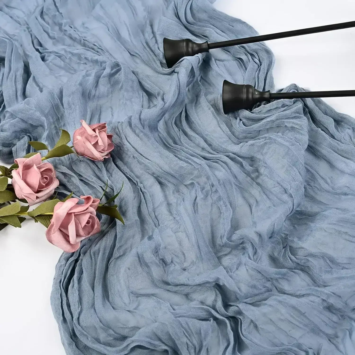 EMESA HOME Gauze Table Runner – 90×300cm Rustic Boho Table Decor for Dining, Wedding, Party, or Decoration - EMESA HOME™