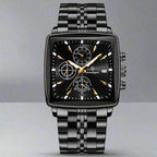 EMESA HOME Luxury Square Sport Man Wristwatch Waterproof Luminous Chronograph Quartz Men's Watches Stainless Steel - EMESA HOME™