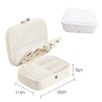EMESA HOME Portable Jewelry Box – Leather Jewelry Organizer with Zipper Storage for Travel and Display - EMESA HOME™