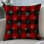 EMESA HOME Classic Plaid Winter Printed Decorative Cushion Cover