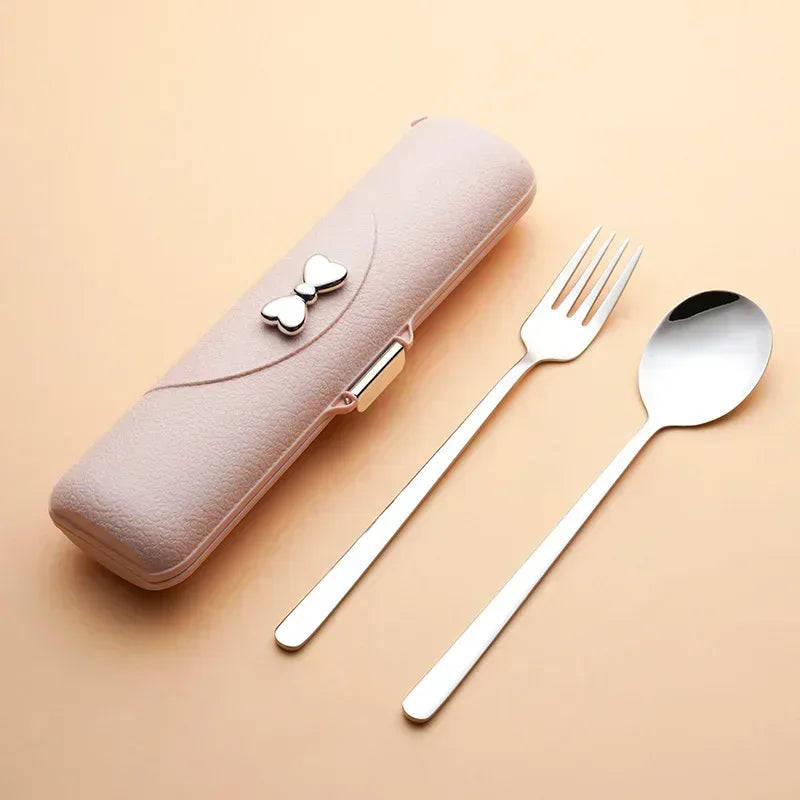 EMESA HOME Portable Stainless Steel Cutlery Set – 304 Camping Chopsticks Fork Spoon Outdoor Picnic Dinner Set - EMESA HOME™