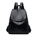 EMESA HOME Vintage PU Leather Backpack for Women – Large Capacity Travel, School, and Daily Use Bag - EMESA HOME™