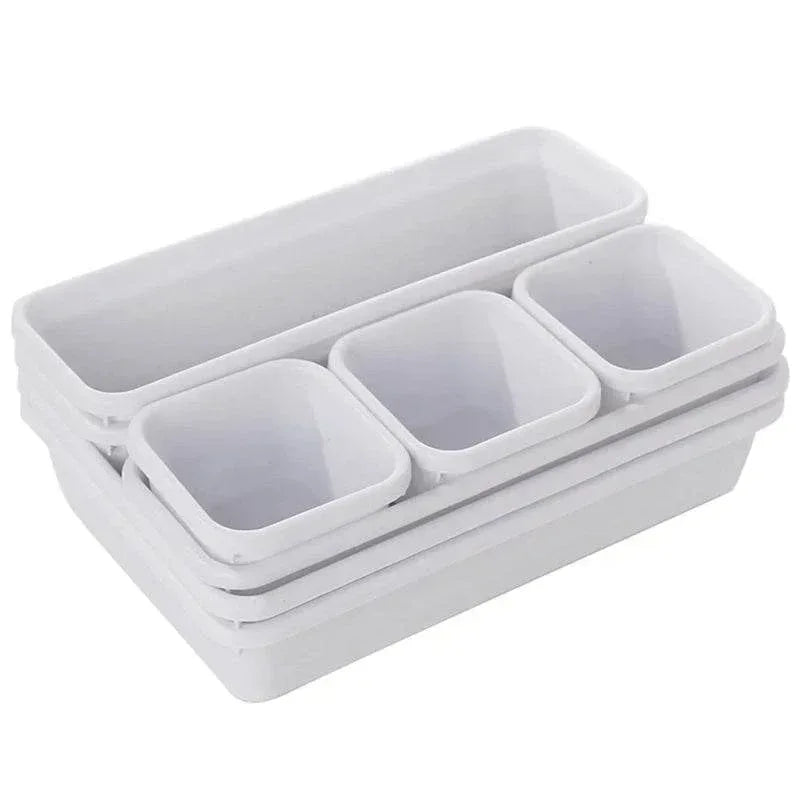 EMESA HOME 8pcs Adjustable Drawer Organizer – Box Trays for Makeup, Cosmetics, Sundries, Divider Holder for Kitchen, Bathroom, Closet Jewelry Box - EMESA HOME™