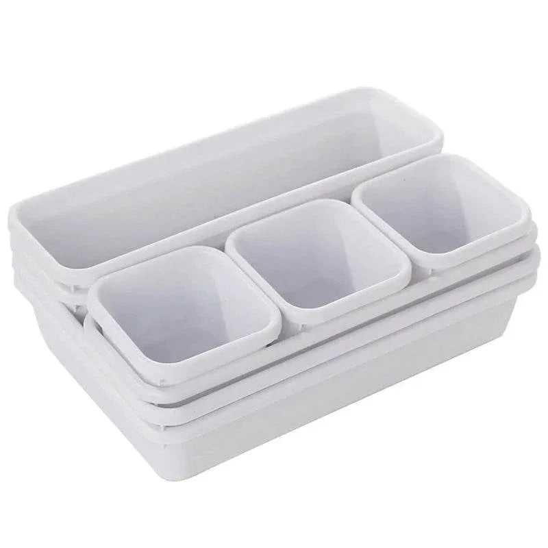 EMESA HOME 8pcs Adjustable Drawer Organizer – Box Trays for Makeup, Cosmetics, Sundries, Divider Holder for Kitchen, Bathroom, Closet Jewelry Box - EMESA HOME™