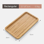 EMESA HOME Simple Japanese Bamboo Tea Tray Kitchen Storage Serving Trays Home Hotel Platter Plate for Dessert Breakfast Coffee Food Tray - EMESA HOME™
