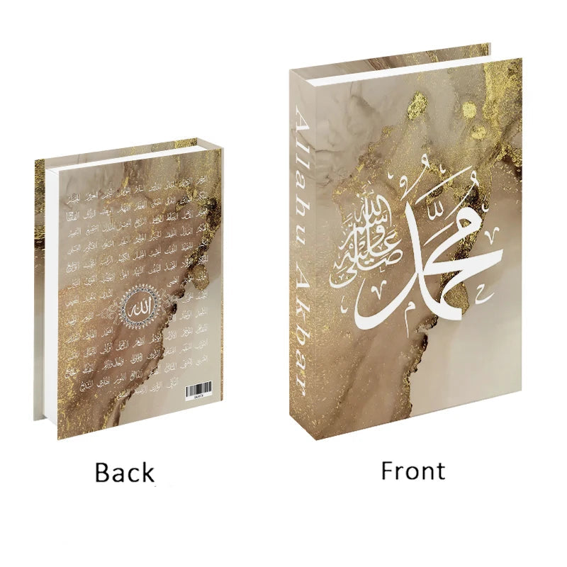 EMESA HOME Luxury Kaaba Fake Book Storage Box – Decorative Faux Book for Coffee Table, Living Room, or Bedroom BA9078