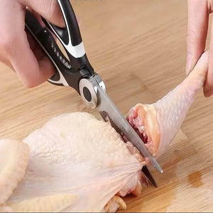 EMESA HOME Multifunction Stainless Steel Kitchen Scissors – Heavy-Duty Food, Chicken, Fish & Veggie Cutting Tool