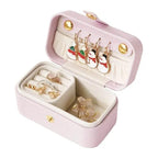 EMESA HOME Exquisite PU Leather Jewelry Box, Ring Necklace Earrings Storage, Minimalist Daily Travel Portable Organizer Box. - EMESA HOME™