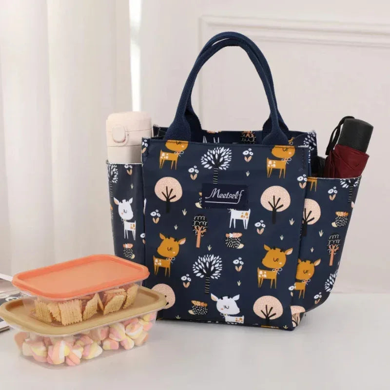 EMESA HOME Thermal Lunch Bag – Fashionable Bento Handbag for Office, Travel & Moms On-the-Go - EMESA HOME™