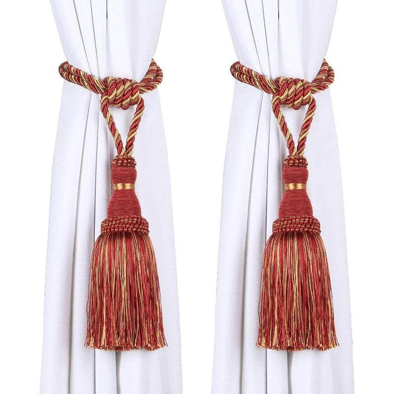 EMESA HOME Handmade Curtain Tiebacks Elegant Rope Tassel Holdbacks for Drapes and Room Décor Accessories - EMESA HOME™