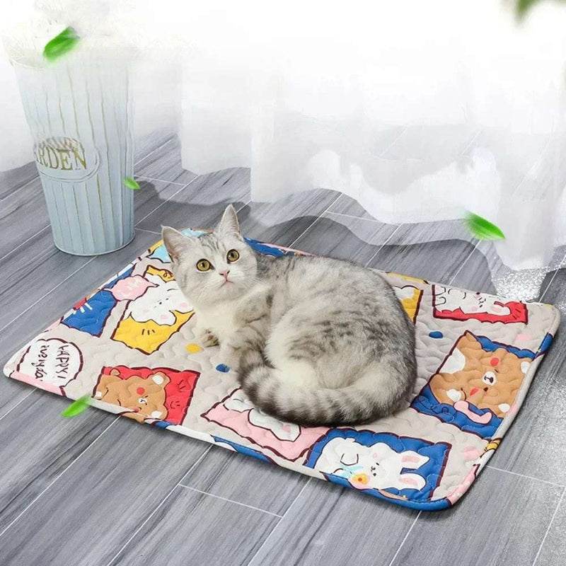 EMESA HOME Summer Pet Cooling Mat – Moisture-Proof Ice Blanket & Breathable Sofa Cushion for Dogs & Cats