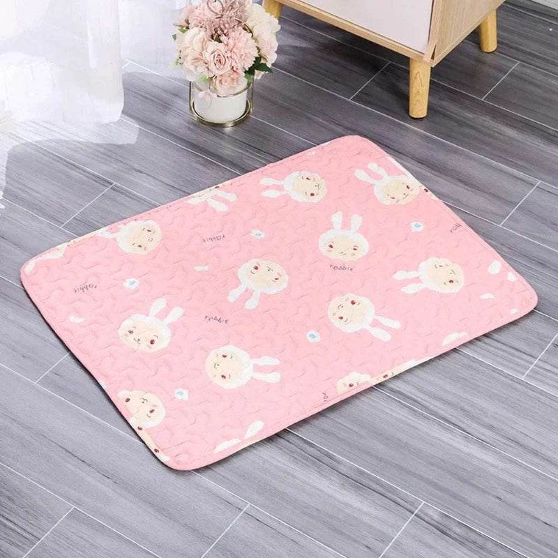 EMESA HOME Summer Pet Cooling Mat – Moisture-Proof Ice Blanket & Breathable Sofa Cushion for Dogs & Cats pink rabbit