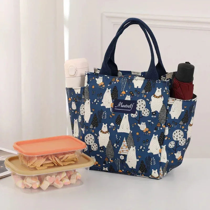 EMESA HOME Thermal Lunch Bag – Fashionable Bento Handbag for Office, Travel & Moms On-the-Go - EMESA HOME™