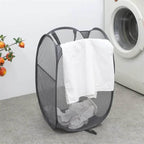 EMESA HOME Folding Mesh Laundry Basket with Handles – Breathable Clothes, Toy, and Sundries Storage Hamper for Home Use - EMESA HOME™