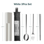 EMESA HOME 304 Stainless Steel Portable Cutlery Set – Travel Flatware with Knife, Fork, Spoon & Storage Box