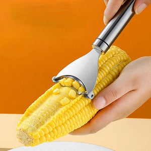 EMESA HOME Stainless Steel Corn Stripper – Manual Corn Thresher & Peeler Tool for Removing Kernels – Fruit & Vegetable Kitchen Gadget