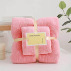 EMESA HOME 2PC Bath Towels Set for Adults, Super Soft Coral Velvet, Highly Absorbent & Quick-Drying Towels for Home, Hotel, and Spa Bathroom Use - EMESA HOME™