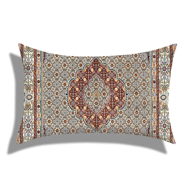 Decorative pillow with intricate pattern on a white background