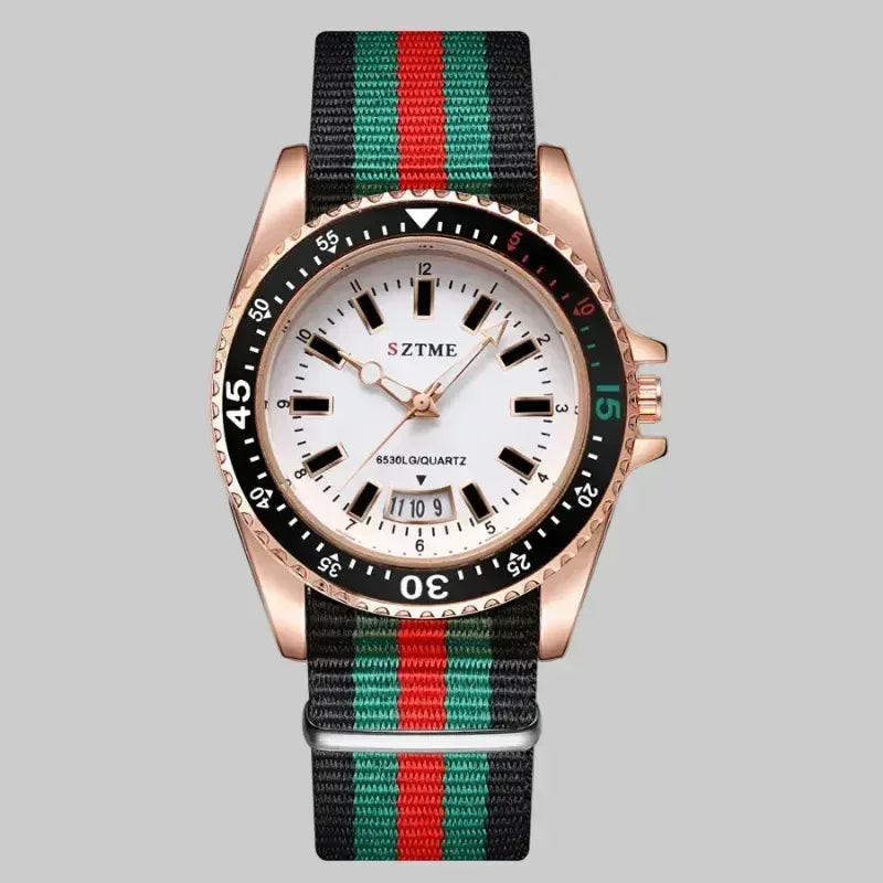 EMESA HOME Luxurious Women Nylon Strap Watch – Simple Luminous Quartz Calendar Watch - EMESA HOME™