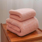 EMESA HOME Bamboo Charcoal Coral Velvet Bath Towel – Thickened, Super Absorbent & Quick-Drying for Bathroom Use - EMESA HOME™