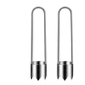 Two metallic tent stakes on a white background with '2PCS' text above.