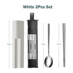 EMESA HOME 304 Stainless Steel Portable Cutlery Set – Travel Flatware with Knife, Fork, Spoon & Storage Box