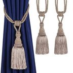 EMESA HOME Handmade Curtain Tiebacks Elegant Rope Tassel Holdbacks for Drapes and Room Décor Accessories - EMESA HOME™