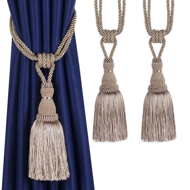 EMESA HOME Handmade Curtain Tiebacks Elegant Rope Tassel Holdbacks for Drapes and Room Décor Accessories - EMESA HOME™