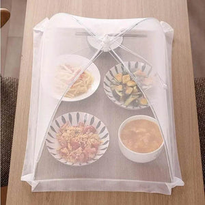 EMESA HOME Folding Mesh Food Cover, Washable, Insect-Proof Dish Cover, Protective Table Cover for Home & Kitchen