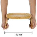 EMESA HOME Sofa Tray Table: Natural Bamboo Clip-On Tray for Convenient TV Snacks and Remote Control Storage - EMESA HOME™