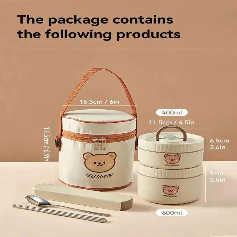 EMESA HOME Microwave Sealed Thermal Bento Lunch Box – 304 Stainless Steel Insulated Food Container - EMESA HOME™