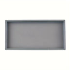 Gray rectangular baking tray on a white background