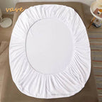 EMESA HOME Cotton Fitted Sheet – Solid Color, Non-Slip Mattress Cover with Elastic Band for Double, Queen, and King Size Beds - EMESA HOME™