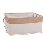 EMESA HOME Cotton Linen Folding Storage Basket – Organizer for Toys, Clothes, Sundries – Cabinet Bag, Collapsible Laundry Hamper for Home Use - EMESA HOME™