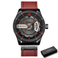 EMESA HOME Luxury Watch Brand - CURREN Men Military Sports Watches, Men's Quartz Date Clock, Casual Leather Wrist Watch - EMESA HOME™