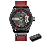 EMESA HOME Luxury Watch Brand - CURREN Men Military Sports Watches, Men's Quartz Date Clock, Casual Leather Wrist Watch - EMESA HOME™