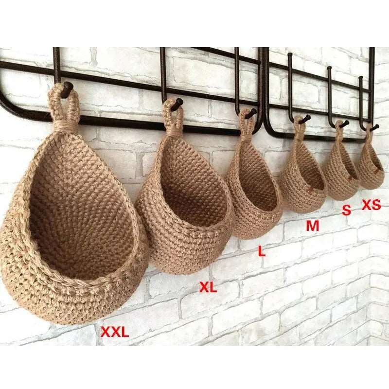 EMESA HOME Wall-mounted Wicker Vegetable and Fruit Storage Basket for Kitchen and Home Décor